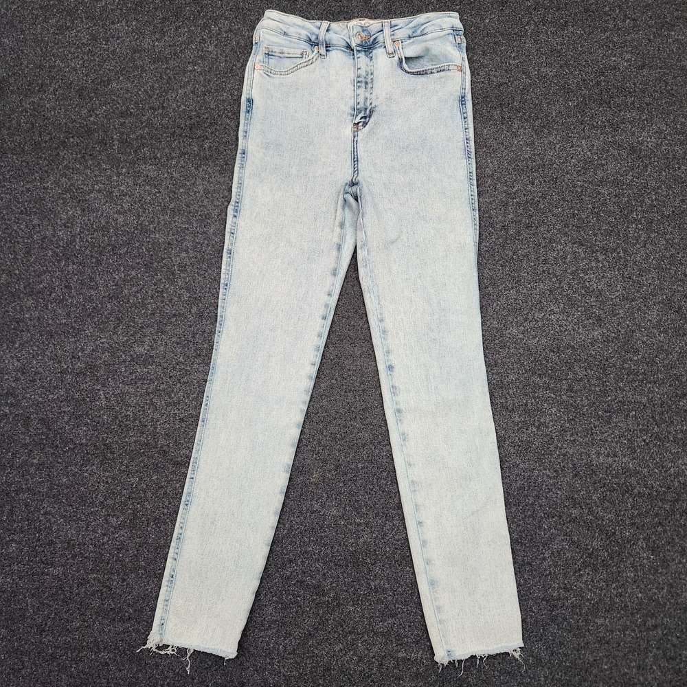 Free People Womens Size 29 Light Acid Wash Skinny‎ High  Waisted Jeans Stretch